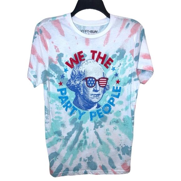 Fifth Sun Women’s Patriotic Tie-Dye Graphic T-Shirt Size Small - Picture 1 of 5